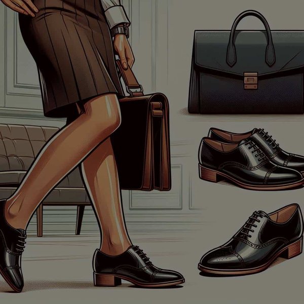 Comment assortir des chaussures richelieu à une tenue féminine pour une réunion d'affaires ?