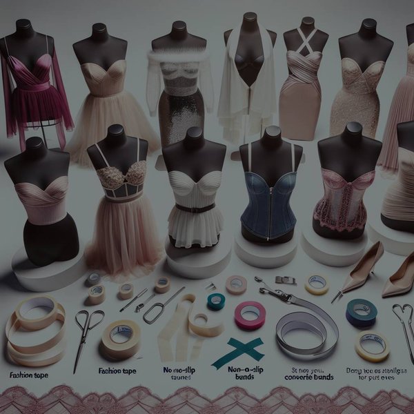 Quelles astuces pour maintenir des hauts sans bretelles en place tout au long d'un événement?